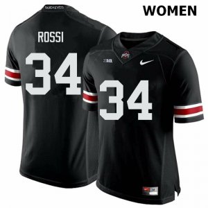 Women's Ohio State Buckeyes #34 Mitch Rossi Black Nike NCAA College Football Jersey Restock OJV8644EB
